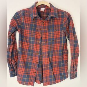 Hanna Andersson Red and Blue Plaid Boys Shirt